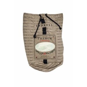 Vtg 80s 90s Express Canvas French Country Drawstring Shoulder Bag Brown Duffle